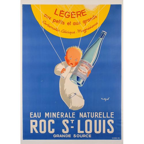 Affiche Eau Minérale Naturelle Roc Saint Louis