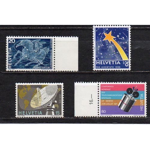 Suisse- Lot De 4 Timbres Neufs- Espace