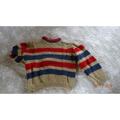 Pull Enfant Fait Main 3, 4 Ans