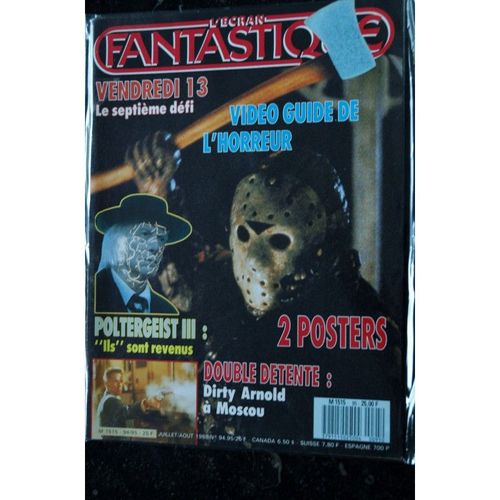 L'écran Fantastique N° 94 & 95 * 1988 * Vendredi 13 Poltergeist Iii Arnold Schwarzenegger Double Detente + 2 Posters