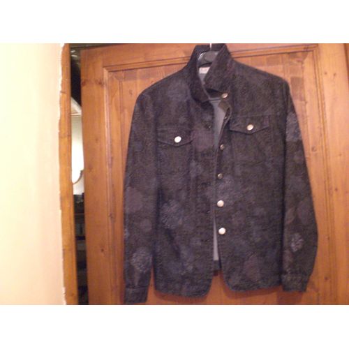 Blouson Façon Jean Bleu Foncé