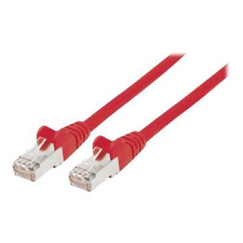 Intellinet Network Patch Cable, Cat6A, 0.5m, Red, Copper, S/FTP, LSOH / LSZH, PVC, RJ45, Gold Plated Contacts, Snagless, Booted, Lifetime Warranty, Polybag - Cordon de raccordement - RJ-45 (M)...