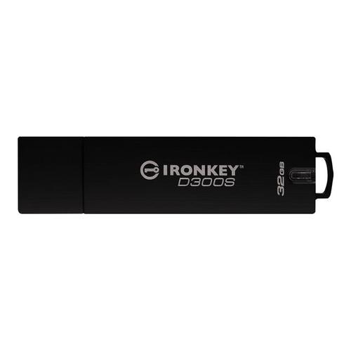 IronKey D300S - Clé USB - chiffré - 32 Go - USB 3.1 Gen 1 - FIPS 140-2 Level 3 - Conformité TAA