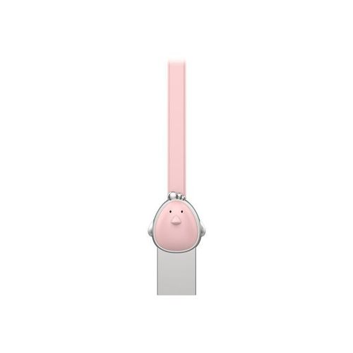 WE - Câble USB - Micro-USB de type B (M) pour USB (M) - 1 m - plat - rose