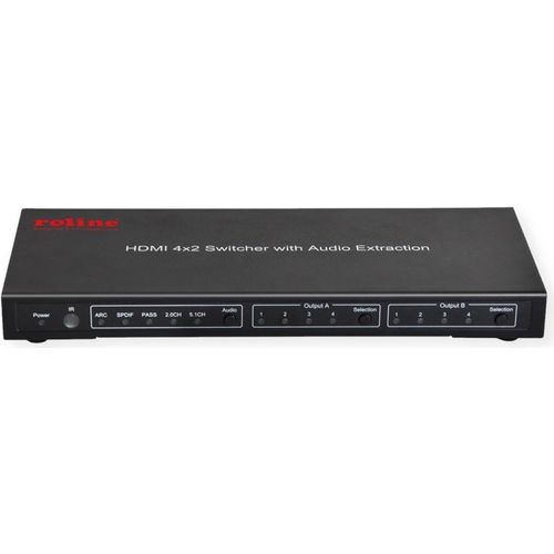 Roline Hdmi Matrix, 4k60hz, 4 X 2 Avec Extraction Audio