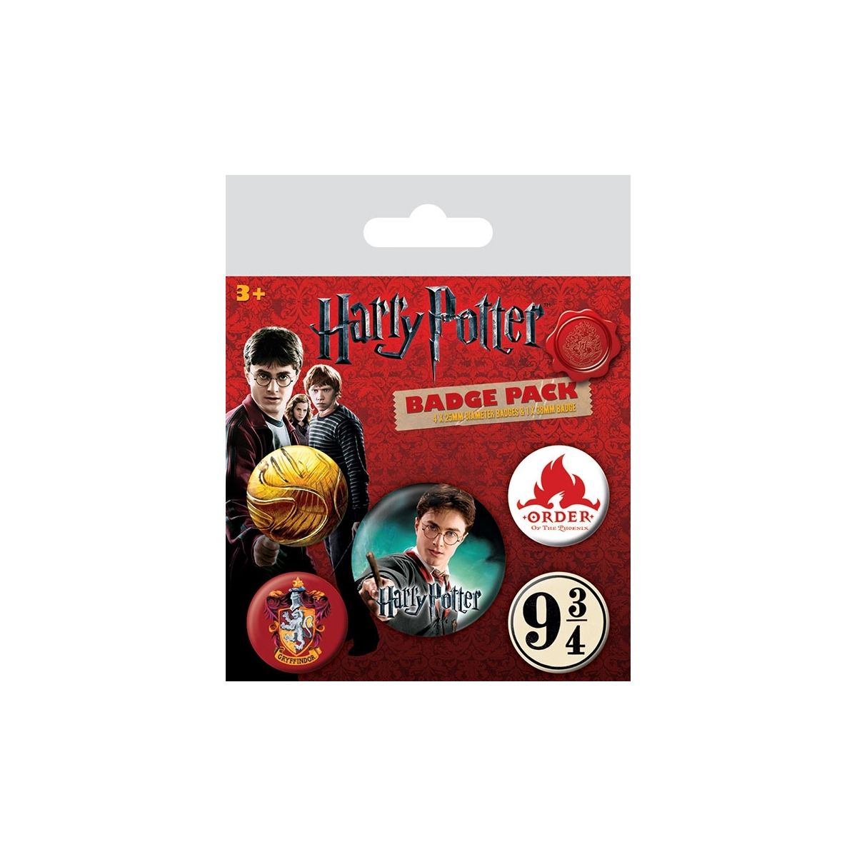 Harry Potter - Pack 5 Badges Gryffindor