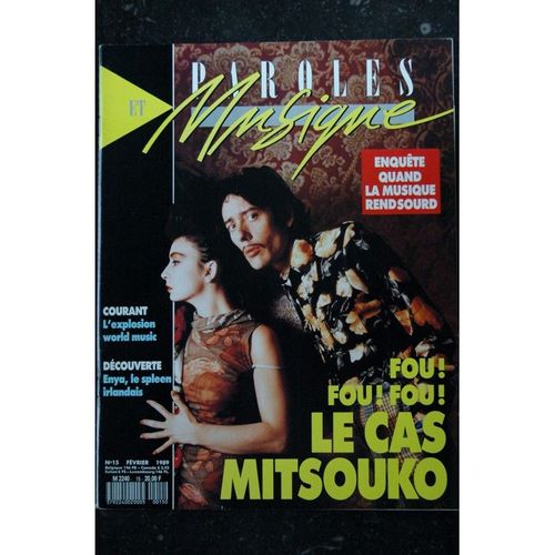 Paroles & Musique N° 15 * 1989 02 * Rita Mitsouko Jean Paul Gaultier Arthur H Black Blanc Beurre