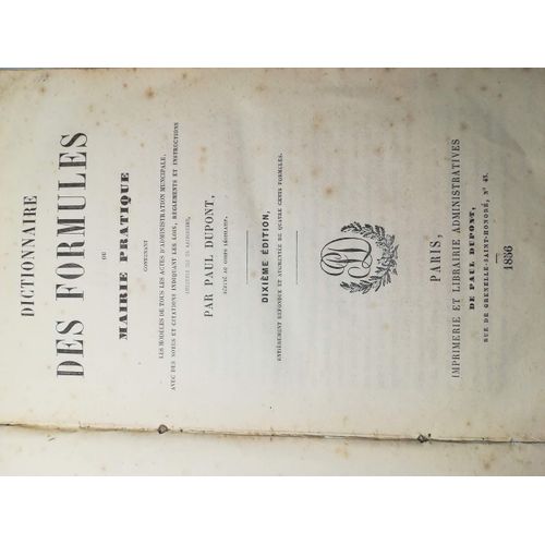 Dictionnaire Des Formules Ou Mairie Pratique