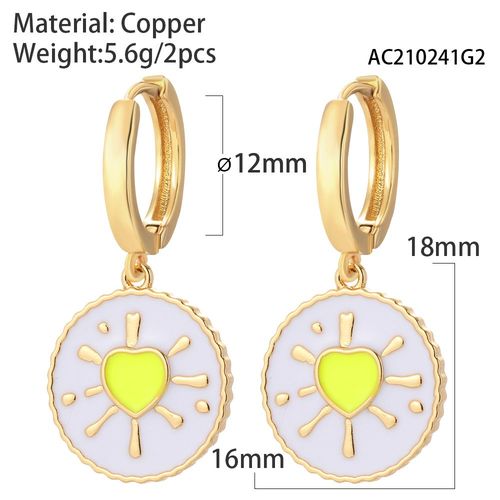 Boucles D'oreilles Cr¿¿Oles D'amour Coeur Rouge En ¿¿Mail, Boucle D'oreille Pendante Piercing En Cristal, Bijoux De Mode Cor¿¿Enne