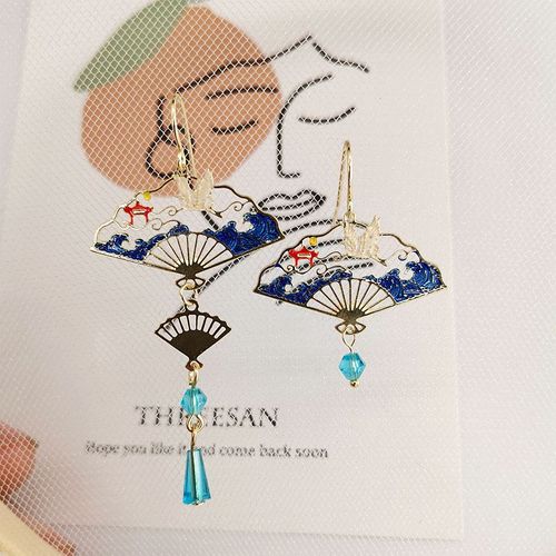 Boucles D'oreilles Pendantes ¿¿ Long Pompon Pour Femmes, Boucles D'oreilles Pendantes D'¿¿Ventail, Perle, Coquillage, Fleur, Style National, Cadeau De Bijoux