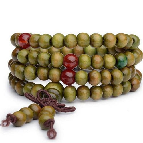 Bracelet Mala Bouddhiste En Bois De Santal Naturel, Perles De Pri¿¿Re, M¿¿Ditation Bouddha, 8mm, Pour Femme Et Homme, 108 Perles