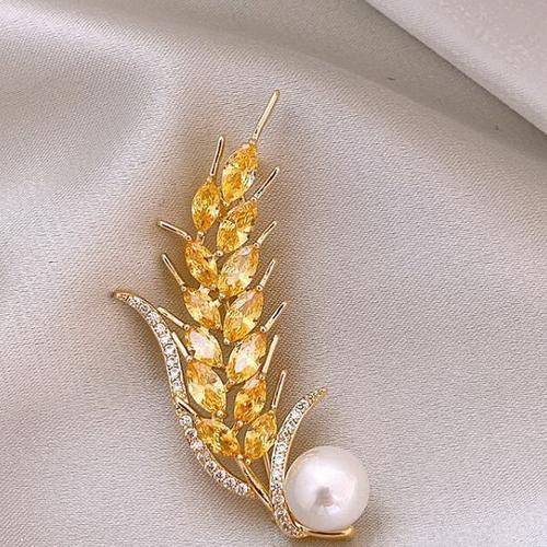 Broche D'oreille En Zircon De Bl¿¿, De Luxe, Temp¿¿Rament, Imitation De Perles, Costume Anti-Explosion Pour Femmes Et Hommes, Bijoux De F¿ºte, Cadeau