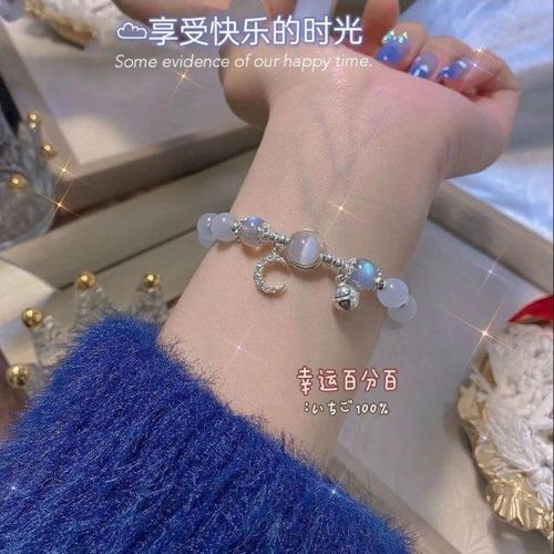 Bracelet Fantaisie Fleurs Et Feuilles Blanches Breloque Muguet Vert Pierre Naturelle Bracelet Perl¿¿ Bijoux Mariage Femme