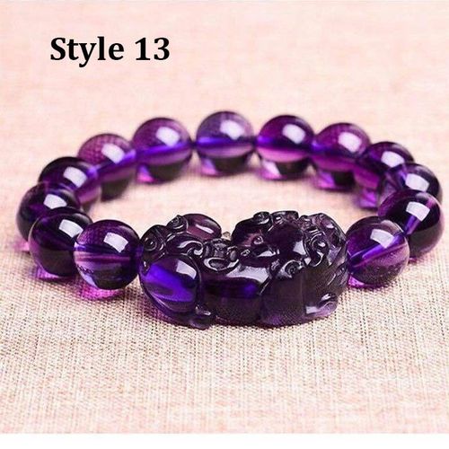 Bracelet De Perles En Pierre D'obsidienne Fengshui Pixiu, Bracelet Proxy, Richesse Chinoise, Bonne Chance, Hommes Et Femmes, Unisexe, Document