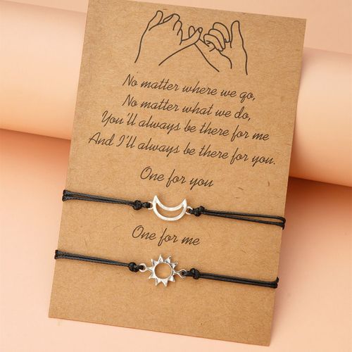 Bracelet ¿¿ Breloques De Charme En Pierre Volcanique, Bijou Porte-Bonheur Pour Couple, Homme Et Femme, Nouvelle Collection, 2 Pi¿¿Ces Par Ensemble
