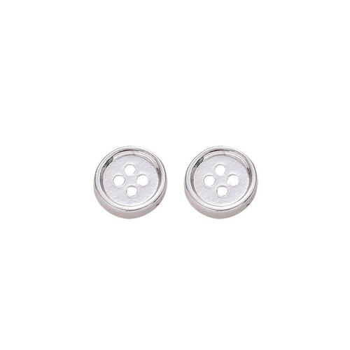 Exquisite Geometry Button Shape Stud Earrings Female Bohemia Round Trendy Mini Earrings Creative Earrings For Women Jewelry Gift (Boucles D'oreilles G¿¿Om¿¿Triques En Forme De Bouton Pour Femmes)