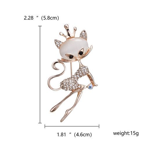 Rinhoo ¿C Broche En Forme De Chat, Hibou Et Papillon Pour Femmes, Bijoux De Mariage, En Cristal, ¿¿ La Mode Europ¿¿Enne Et Am¿¿Ricaine
