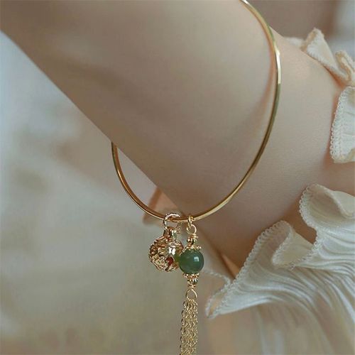 Bracelet Pompon Cloche Perle Pour Femme, Bracelets Jaspe, Bijoux De Style Prairie Chinoise, Transbordement Chanceux, Nouvelle Mode, Fille, 2023