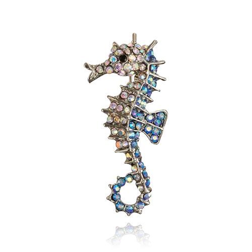 Rinhoo ¿C Broche D¿¿Corative En Forme D'animal, Avec Strass, Pour V¿ºtement, Rouge, Bleu, Hippocampe, Natation, Pour Femmes Et Hommes, Bijoux