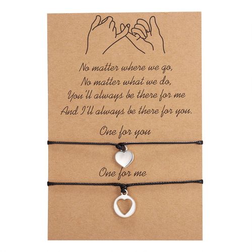 Bracelet En Acier Inoxydable Pour La F¿ºte Des M¿¿Res, Pendentif Coeur Papillon Creux, Ulr¿¿Glable, Jobracelets Pour Colonne Vert¿¿Brale, 2 Paires Par Ensemble