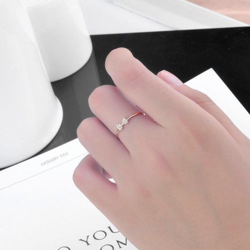 Bagues Ouvertes R¿¿Tro Minimaliste Couleur Argent Pour Femmes, Bijoux En Zircon, Cristal Noir Brillant Mignon Papillon Punk Irr¿¿Gulier, Cadeaux