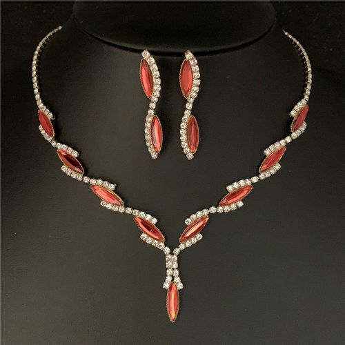Ensemble De Bijoux En Cristal Biscuits Plaqué Argent Pour Femmes, Tour De Cou Sexy Wave Patients, Collier Et Boucles D'oreilles, Bijoux De Mariage