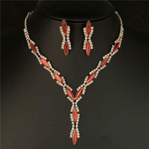 Ensemble De Bijoux En Cristal Biscuits Plaqué Argent Pour Femmes, Tour De Cou Sexy Wave Patients, Collier Et Boucles D'oreilles, Bijoux De Mariage