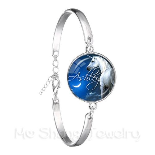 Bracelet Cheval Volant Nairobi Orn Pour Femme, 18mm, Cabochon En Verre, Bijoux Plaqués Argent, Mignon, Violet, Cadeau Pour Filles