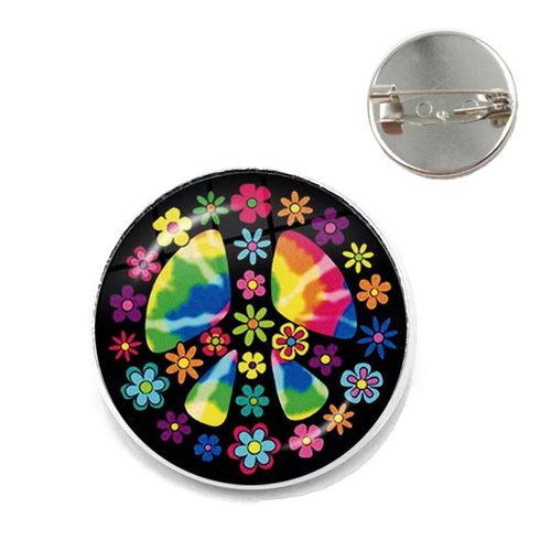 Broche De Signe De Paix Pour Femme, Broche De Bus Van, Document Argenté, Cabochon En Verre, Hippicopter, Badge De Voiture, Broches De Collier, Épingles De Mode, Nouveau Design
