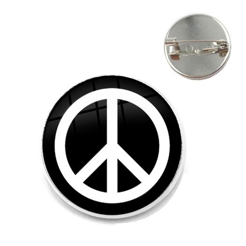 Broche De Signe De Paix Pour Femme, Broche De Bus Van, Document Argenté, Cabochon En Verre, Hippicopter, Badge De Voiture, Broches De Collier, Épingles De Mode, Nouveau Design