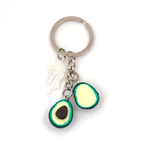 Porte-Clés Chic En Résine Transparente, Pendentif Boule De Lune, Bleu Ciel Blanc Nuage, Porte-Clés Porte-Clé, Cadeaux Pour Amis