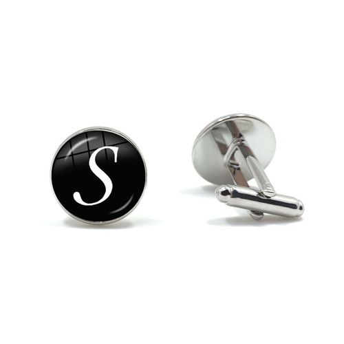 Lèvent De Manchette Alphabet Simple Pour Hommes, A-Z De Mode Masculine, Bouton De Manchette De Lettre De Document Argenté Pour Chemise De Gentleman Masculin, Boutons De Manchette De Mariage, Cadeaux