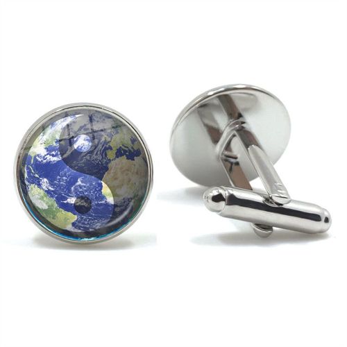 Lèvent De Manchette Globe Earth Pour Hommes, Bouton De Manchette, Argent, Prairie, Couleur Bronze, Chemise Homme Gentleman, Boutons De Manchette De Mariage, Mode, Cadeaux