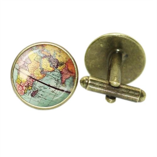 Lèvent De Manchette Globe Earth Pour Hommes, Bouton De Manchette, Argent, Prairie, Couleur Bronze, Chemise Homme Gentleman, Boutons De Manchette De Mariage, Mode, Cadeaux