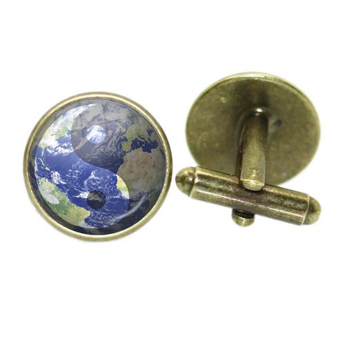 Lèvent De Manchette Globe Earth Pour Hommes, Bouton De Manchette, Argent, Prairie, Couleur Bronze, Chemise Homme Gentleman, Boutons De Manchette De Mariage, Mode, Cadeaux