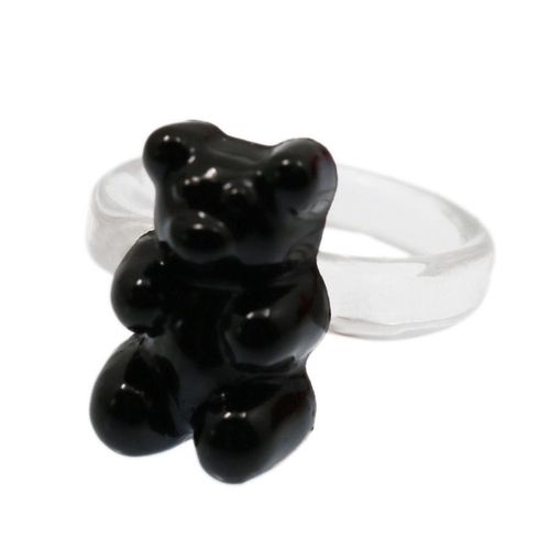 Bagues D'ours Transparentes Pour Femmes, Matiques En Résine, Matiques Colorées, Bijoux Mignons, Cadeaux De Fête Pour Filles, Vente En Gros
