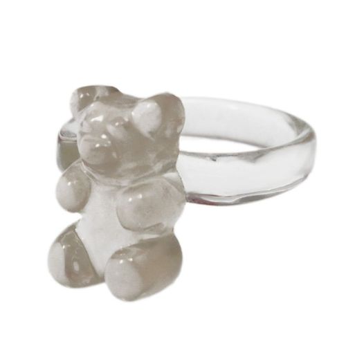 Bagues D'ours Transparentes Pour Femmes, Matiques En Résine, Matiques Colorées, Bijoux Mignons, Cadeaux De Fête Pour Filles, Vente En Gros