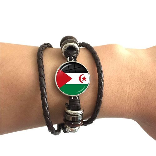 Bracelet En Cuir De Sensation Nationale, Bijoux De Bracelet Breton En Verre, Mauritanie, Mali,Rwanda,Coat D'ivoire,Burundi,Burkina Faso, Kurdistan