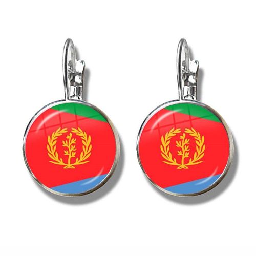 Boucles D'oreilles En Verre Avec Hameçon Pour Drapeau Français, Boucles D'oreilles Avec Drapeau National De L'irlande Du Nord, Du Pays De Galle, Du Vanuatu, De La Tonga, Du Suriname, De L'irlande, De