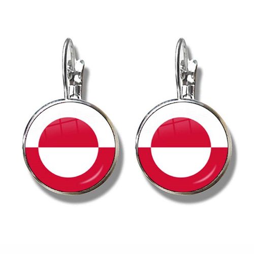 Boucles D'oreilles En Verre Avec Hameçon Pour Drapeau Français, Boucles D'oreilles Avec Drapeau National De L'irlande Du Nord, Du Pays De Galle, Du Vanuatu, De La Tonga, Du Suriname, De L'irlande, De