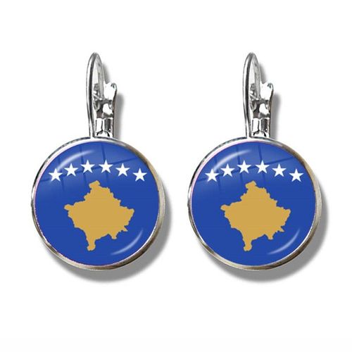 Boucles D'oreilles En Verre Avec Hameçon Pour Drapeau Français, Boucles D'oreilles Avec Drapeau National De L'irlande Du Nord, Du Pays De Galle, Du Vanuatu, De La Tonga, Du Suriname, De L'irlande, De