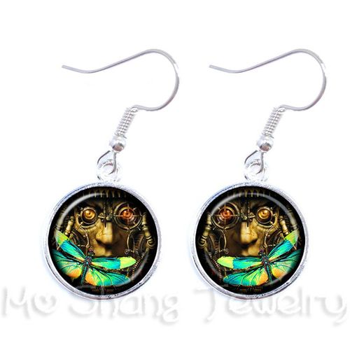 Bijoux Dragon Fly Libellule, 16mm, Cabochon, Pendentif En Pierre De Verre, Boucle D'oreille En Verre Pour Femmes, Meilleur Cadeau Pour Elle