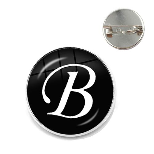 A-Z Unique Alphabet En Cuir Broches 26 Lettres Id Nom Chia Bateau Rhodium Placage Collier Pins Pour Hommes Femmes Enfants Famille Cadeau