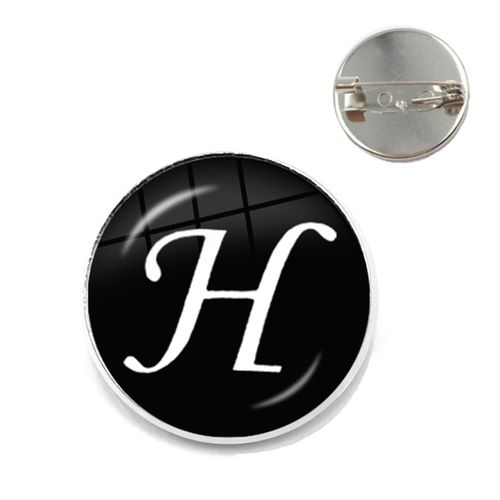 A-Z Unique Alphabet En Cuir Broches 26 Lettres Id Nom Chia Bateau Rhodium Placage Collier Pins Pour Hommes Femmes Enfants Famille Cadeau