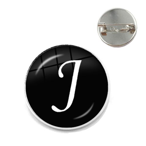 A-Z Unique Alphabet En Cuir Broches 26 Lettres Id Nom Chia Bateau Rhodium Placage Collier Pins Pour Hommes Femmes Enfants Famille Cadeau