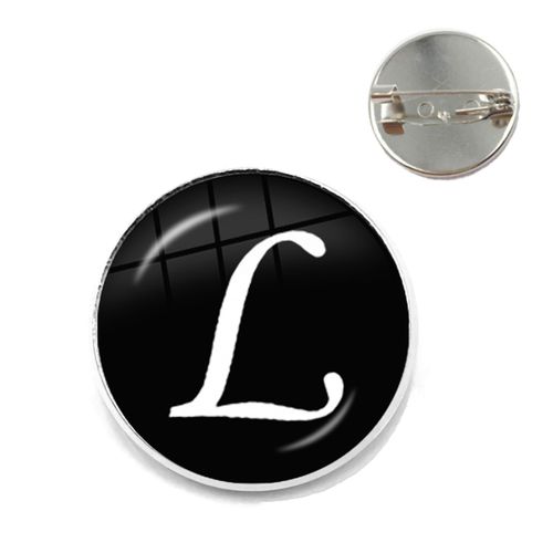 A-Z Unique Alphabet En Cuir Broches 26 Lettres Id Nom Chia Bateau Rhodium Placage Collier Pins Pour Hommes Femmes Enfants Famille Cadeau