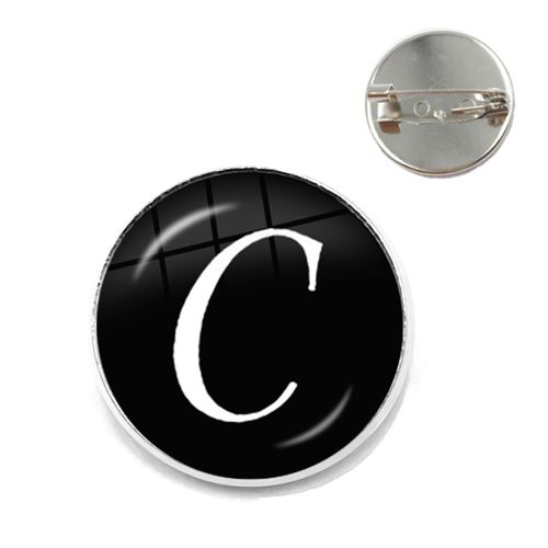 A-Z Unique Alphabet En Cuir Broches 26 Lettres Id Nom Chia Bateau Rhodium Placage Collier Pins Pour Hommes Femmes Enfants Famille Cadeau