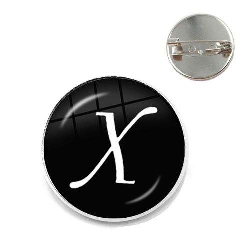 A-Z Unique Alphabet En Cuir Broches 26 Lettres Id Nom Chia Bateau Rhodium Placage Collier Pins Pour Hommes Femmes Enfants Famille Cadeau