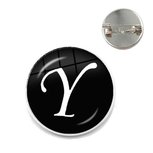A-Z Unique Alphabet En Cuir Broches 26 Lettres Id Nom Chia Bateau Rhodium Placage Collier Pins Pour Hommes Femmes Enfants Famille Cadeau