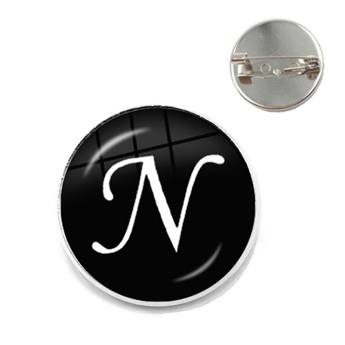 A-Z Unique Alphabet En Cuir Broches 26 Lettres Id Nom Chia Bateau Rhodium Placage Collier Pins Pour Hommes Femmes Enfants Famille Cadeau